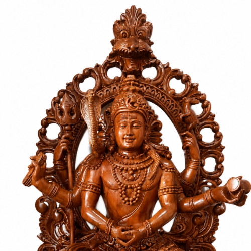 UNIQUE HAND MADE SHIVA 26 INCH TEAK WOOD 