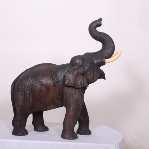 WAGA WOOD TRUNK UP ELEPHANT 28 INCH 
