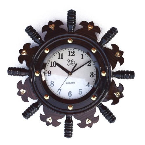 Wall clock 7 inch clock inside size and full clock size 16.5 inch  rose wood