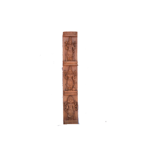 WALL PANEL MAHAGANI WOOD SHIVA, VISHANU, BHRAHAM 