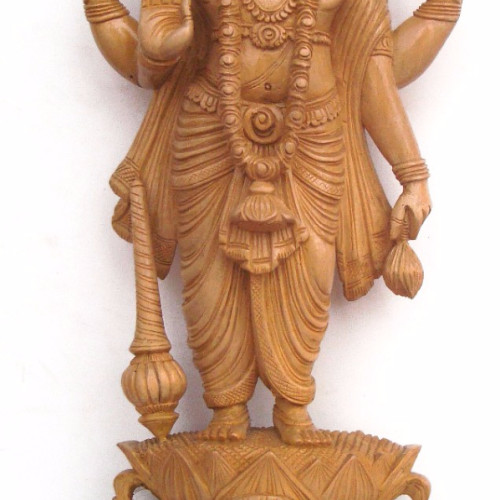 White Cedar wood Vishnu 18 inch of size