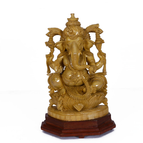 White wood 16 inch Ganesh 