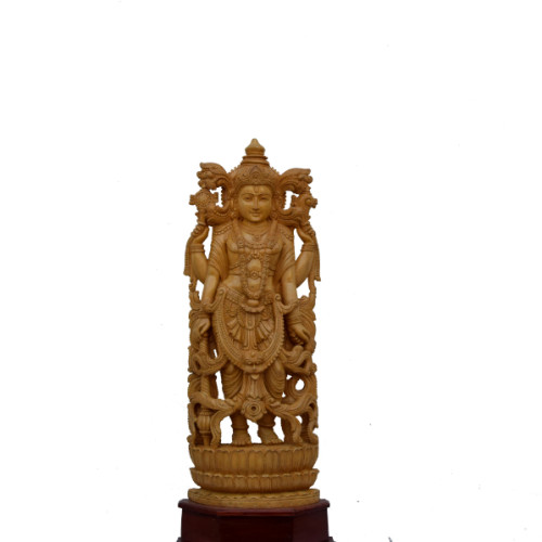 White wood 30 inch Vishnu Hand made craft