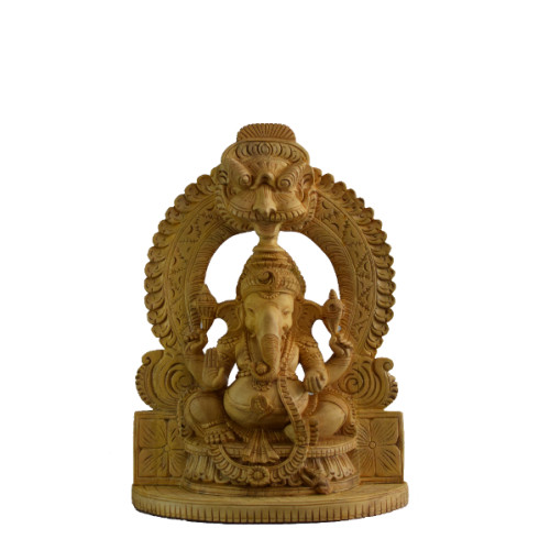 WHITE WOOD GANESH PRABHA 14 INCH 