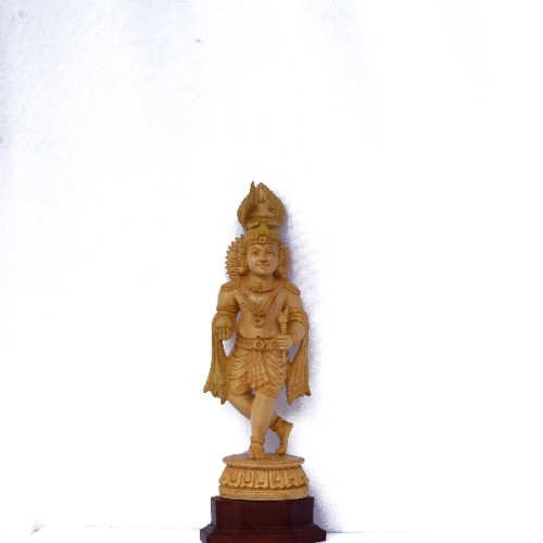 white wood Krishna 14 inch full hand curved 