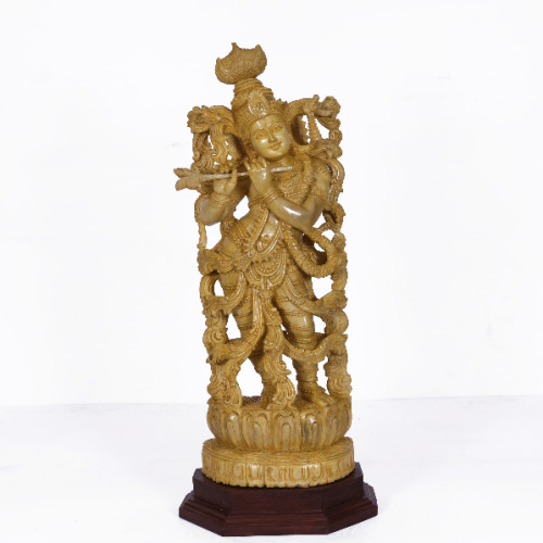 White wood Krishna 28 inch 