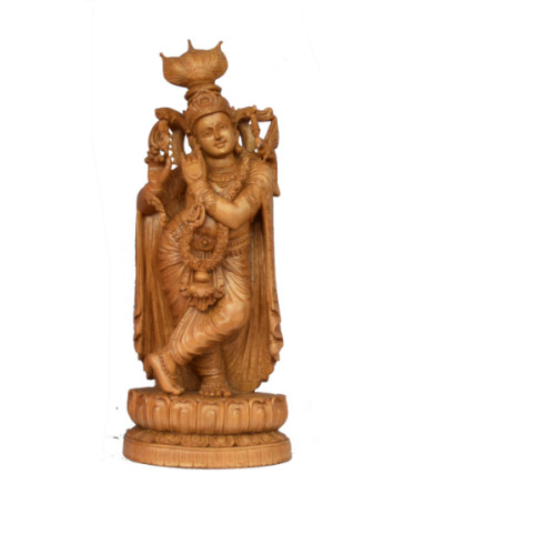 White wood Krishna 36 inch ( H) X 12 inch (w) X 6 inch (D) 