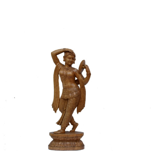 White wood Mirror Lady 24 inch 