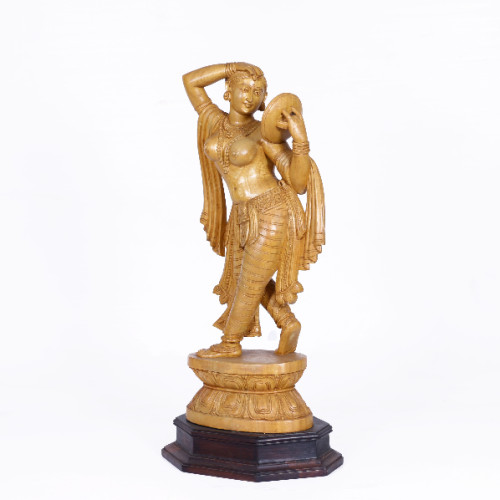 White wood Mirror Lady 24 inch 