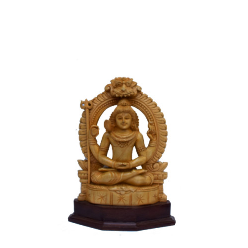 White wood Shiva prabha 10 inch X 8.5 inch (width) X 4 inch (depth) 