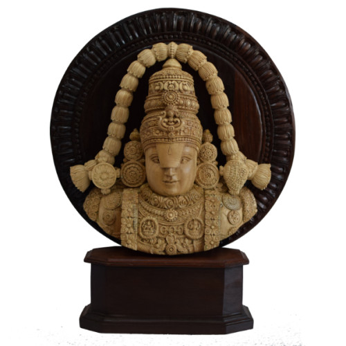 White wood Thiruppathi Balaji head 