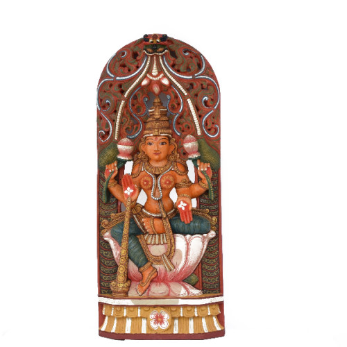 WOOD 36 INCH LAKSHMI PAINTED HAND MADE CRAFT