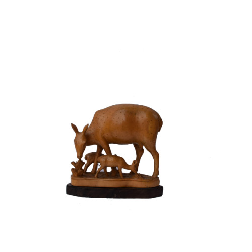 Wooden Deer 6 inch  whit e cedar 
